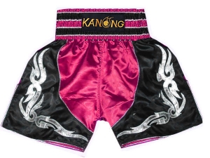 Kanong Boxing Shorts : KNBSH-202-DarkPink-Black